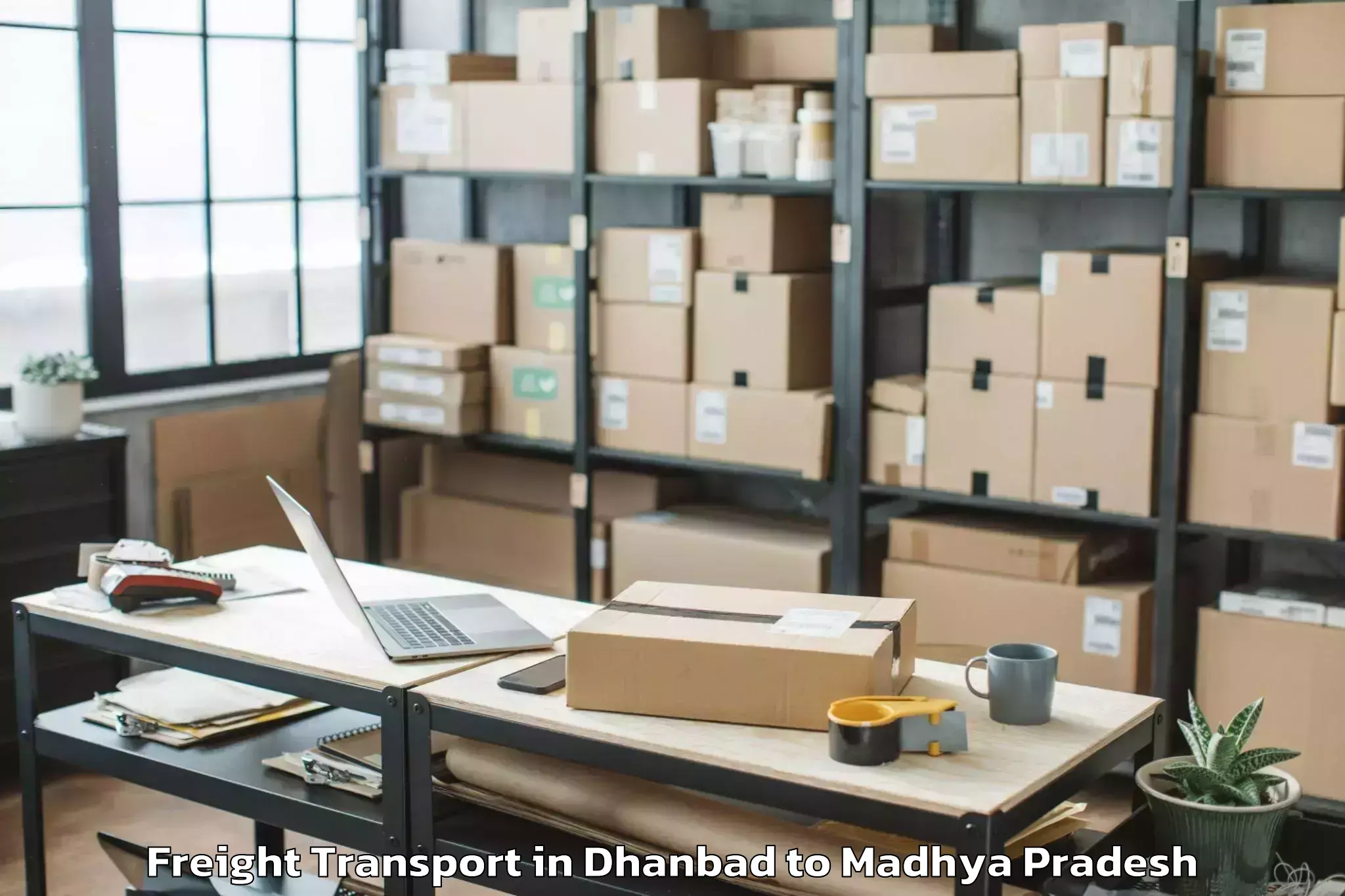 Book Your Dhanbad to Indore Airport Idr Freight Transport Today